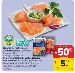 Carrefour Noorse gerookte zalm Kwaliteitsketen Carrefour aanbieding