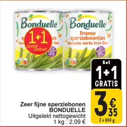 Cora Zeer fijne sperziebonen bonduelle aanbieding