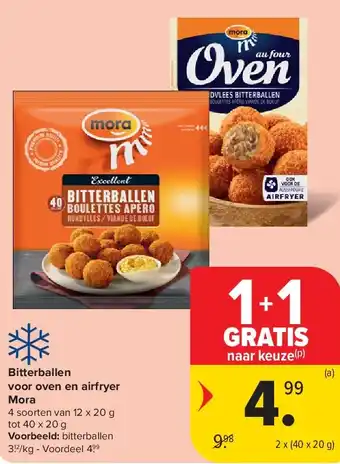 Carrefour Bitterballen voor oven en airfryer Mora aanbieding