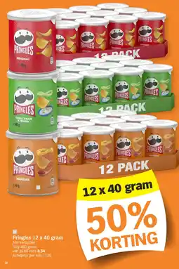 Albert Heijn Pringles 12 x 40 gram aanbieding