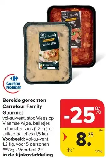 Carrefour Bereide gerechten Carrefour Family Gourmet aanbieding