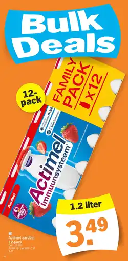 Albert Heijn Actimel aardbei 12-pack aanbieding