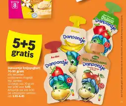 Albert Heijn Danoontje knijpyoghurt 70-90 gram aanbieding