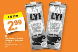 Albert Heijn Oatly! barista edition oat drink 1.5 literpak aanbieding