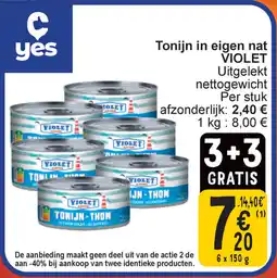 Cora Tonijn in eigen nat violet aanbieding