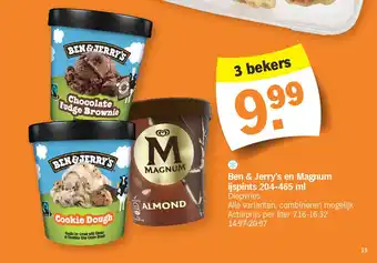 Albert Heijn Ben & Jerry's en Magnum ijspints 204-465 ml aanbieding