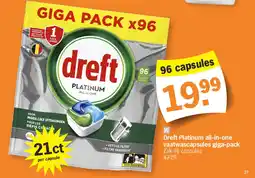 Albert Heijn Dreft Platinum all-in-one vaatwascapsules giga-pack aanbieding