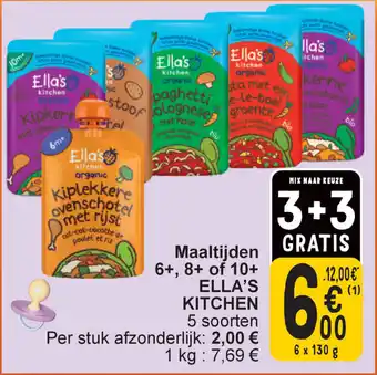 Cora Maaltijden 6+, 8+ of 10+ Ella's Kitchen aanbieding