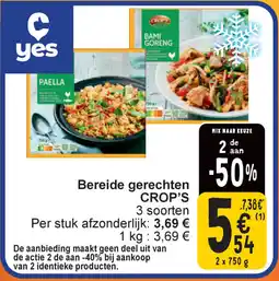 Cora Bereide Gerechten Crop's aanbieding