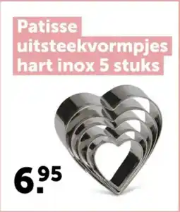 AVEVE Patisse uitsteekvormpjes hart inox aanbieding