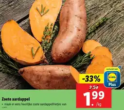 Lidl Zoete aardappel aanbieding