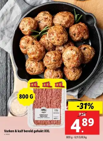 Lidl Varken & kalf bereid gehakt XXL aanbieding