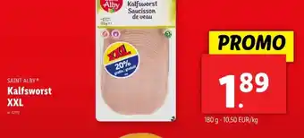 Lidl SAINT ALBY Kalfsworst XXL aanbieding