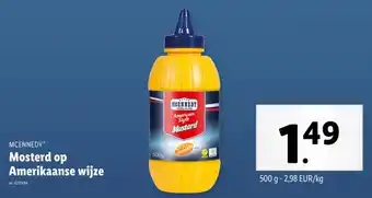 Lidl Mosterd op Amerikaanse wijze aanbieding