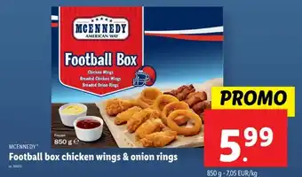 Lidl Football box chicken wings & onion rings aanbieding