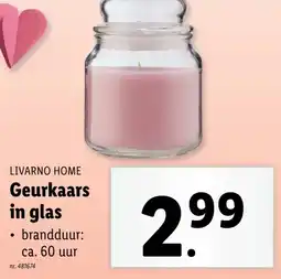 Lidl LIVARNO HOME Geurkaars in glas aanbieding