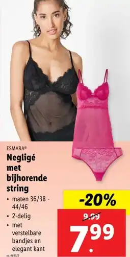 Lidl Negligé met bijhorende string aanbieding