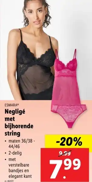 Lidl Negligé met bijhorende string aanbieding