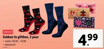 Lidl Sokken in giftbox, 2 paar aanbieding