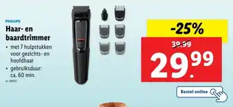 Lidl Haar- en baardtrimmer aanbieding