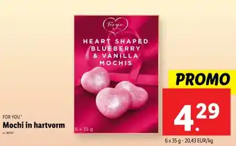 Lidl Mochi in hartvorm aanbieding