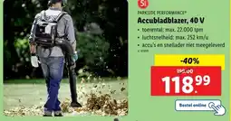 Lidl Accubladblazer, 40 V aanbieding