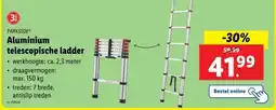 Lidl Aluminium telescopische ladder aanbieding