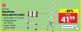 Lidl Aluminium telescopische ladder aanbieding