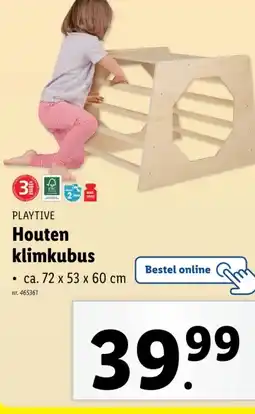 Lidl Houten klimkubus aanbieding