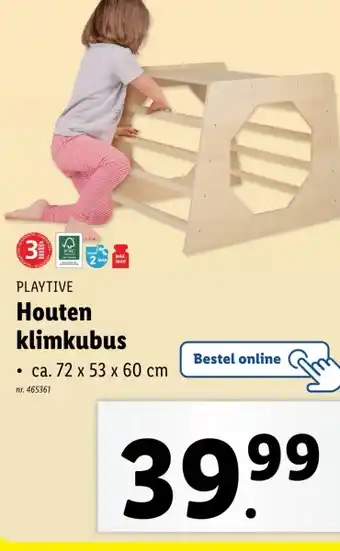 Lidl Houten klimkubus aanbieding