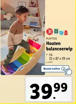 Lidl PLAYTIVE Houten balanceerwip aanbieding