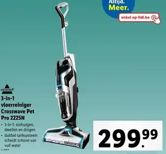 Lidl 3-in-1 vloerreiniger Crosswave Pet Pro 2225N aanbieding