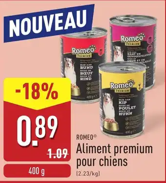 ALDI Aliment premium pour chiens aanbieding