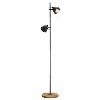 Leen Bakker Vloerlamp Siem - zwart - Ø28x153 cm - Leen Bakker aanbieding