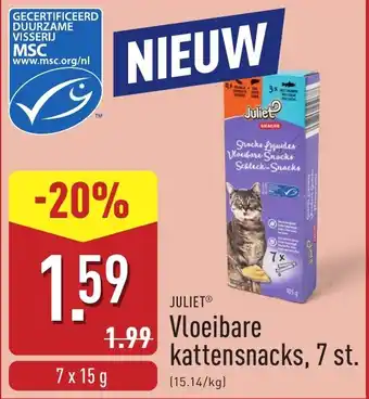 ALDI Vloeibare kattensnacks aanbieding