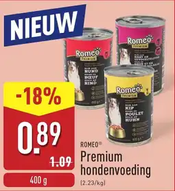 ALDI Premium hondenvoeding aanbieding