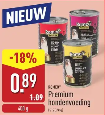 ALDI Premium hondenvoeding aanbieding