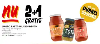 Jumbo Jumbo pastasaus en pesto aanbieding