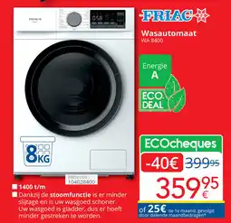 Eldi Friac wasautomaat WA 8400 aanbieding