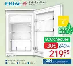 Eldi Friac tafelkoelkast KK1710 aanbieding