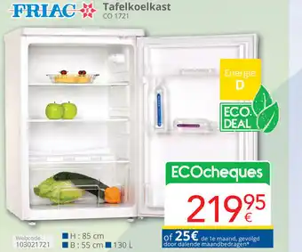 Eldi Friac tafelkoelkast CO 1721 aanbieding