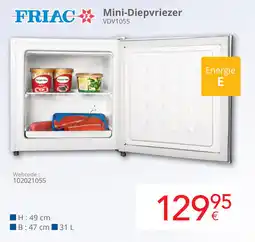 Eldi Friac mini-diepvriezer VDV1055 aanbieding