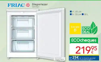 Eldi Friac diepvriezer VDV1621 aanbieding