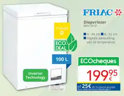 Eldi Friac diepvriezer BDV1301D aanbieding