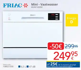 Eldi Friac mini vaatwasser MVW1000W aanbieding