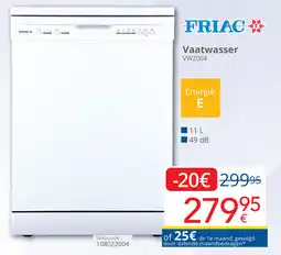 Eldi Friac vaatwasser VW2004 aanbieding