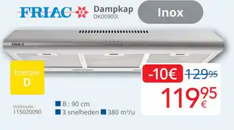 Eldi Friac dampkap DK0090IX aanbieding