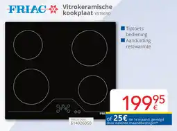 Eldi Friac vitrokeramische kookplaat VST6050 aanbieding