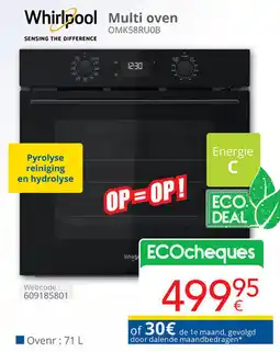 Eldi Whirlpool multi oven OMK58RUOB aanbieding