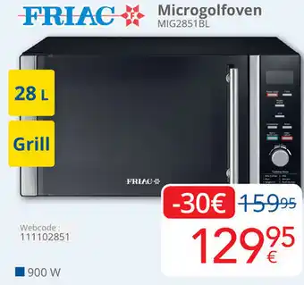 Eldi Friac microgolfoven MIG2851BL aanbieding